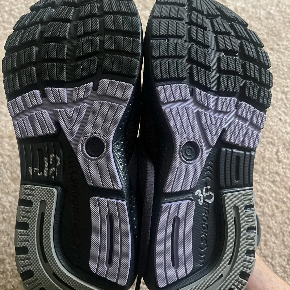 Brooks Ghost 16 Women Running Shoes Ebony/Lavender/Copper Size 8 - Picture 5 of 6